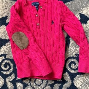 Hot pink RL girls sweater